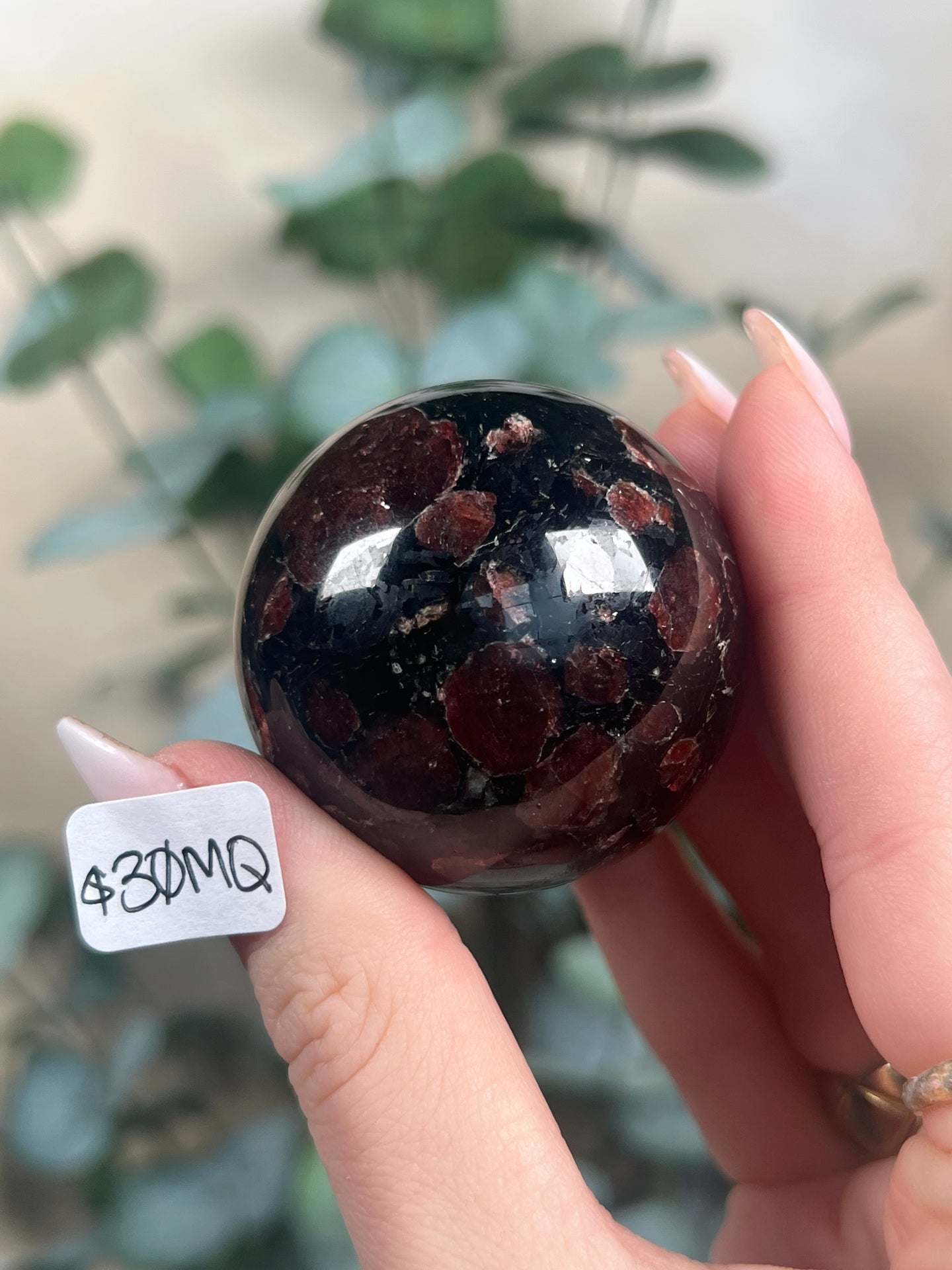 Garnet in Tourmaline Spheres (29-30, 4 options)